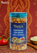Biesca Makhana Premium Organic Fox Nuts for Healthy Snacking & Wellness (Pack Of 2, SPICY INDIANA& HIMALAYAN SALT & PEPPER)|B0DRYXJYYC