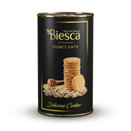 Biesca Natural Honey Oats Cookies 185g, Premium Handmade Biscuit with Whole Grain, Jumbo Oats, Honey, No Maida, No Preservatives, Eggless