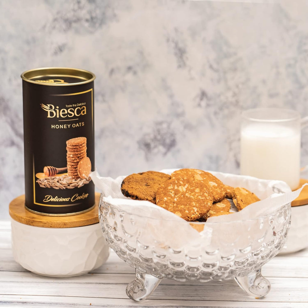Biesca Natural Honey Oats Cookies 185g