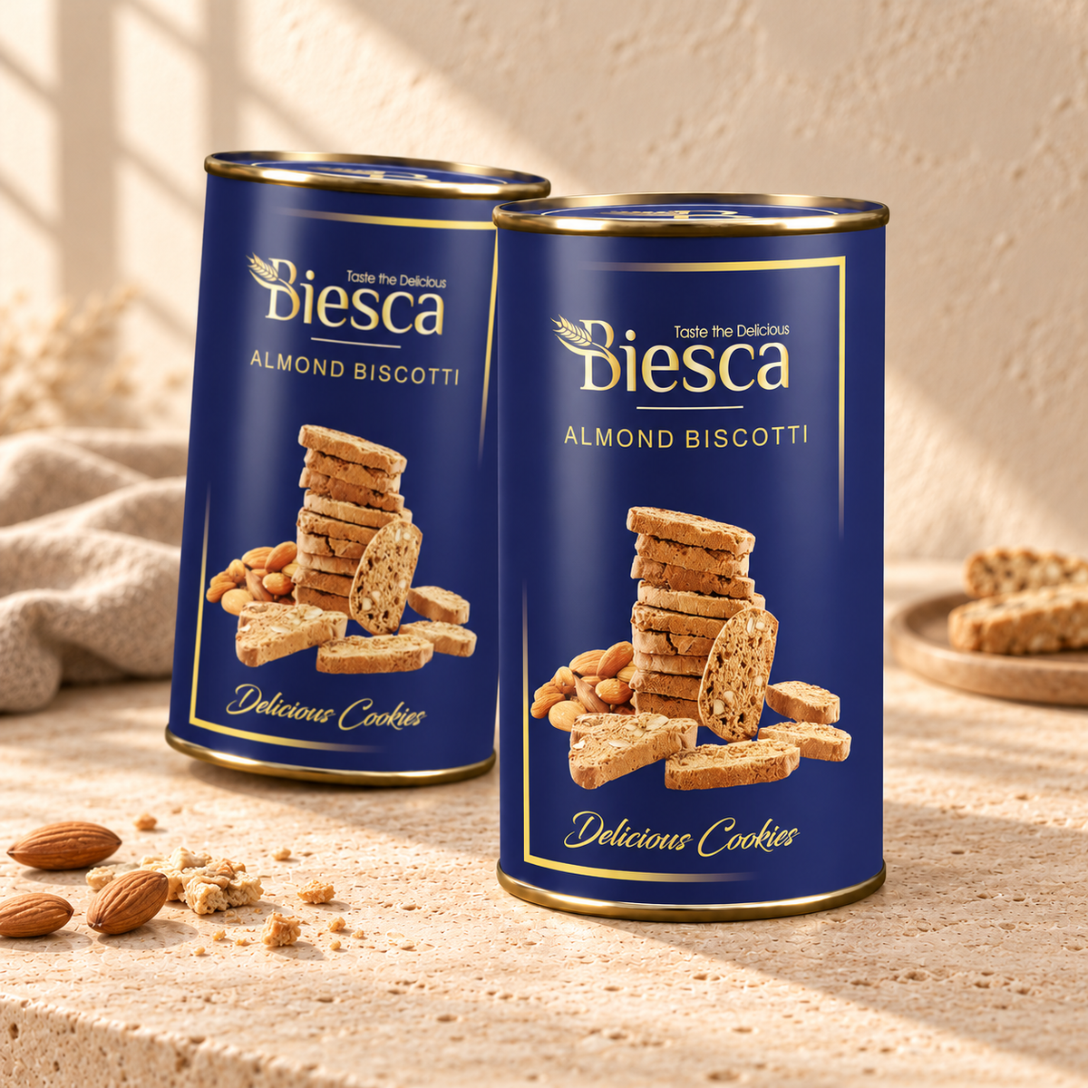 Biesca Almond Biscotti Gift Combo – Pack of 2 (135g each)