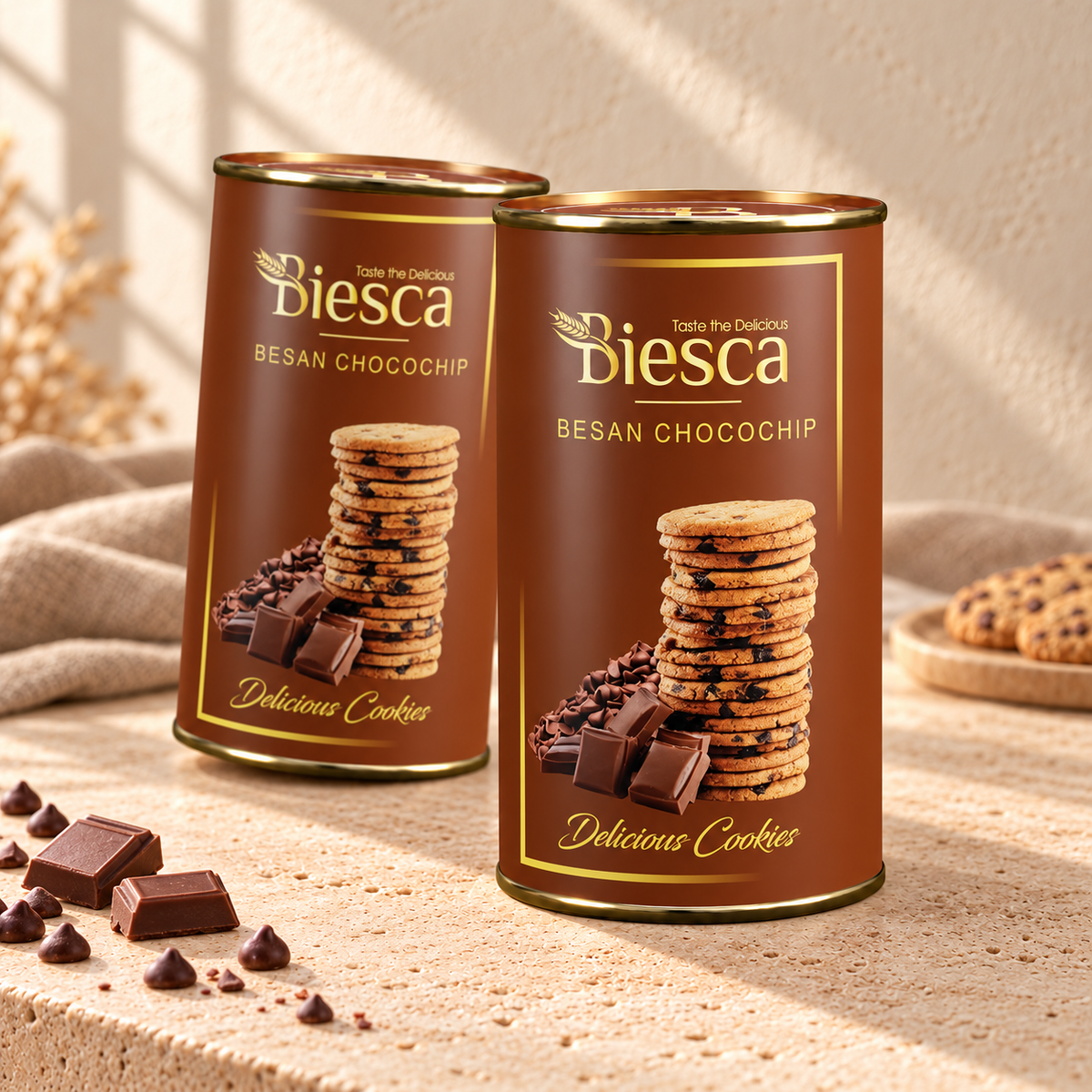 Biesca Besan Chocochip Cookies Gift Combo – Pack of 2 (170g each)