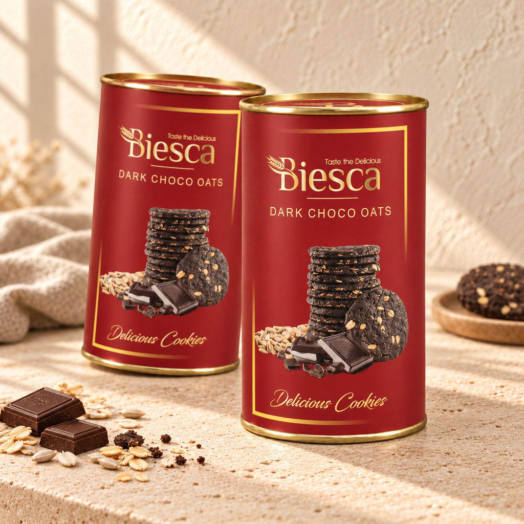 Biesca Dark Choco Oats Cookies Gift Combo – Pack of 2 (160g each)