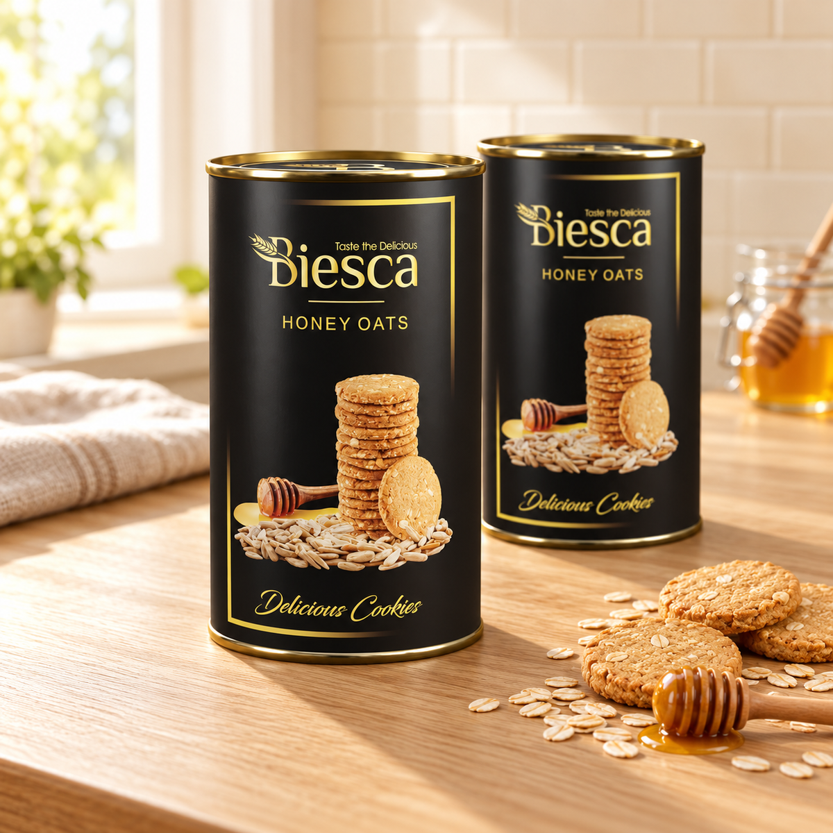 Biesca Honey Oats Cookies Gift Combo – Pack of 2 (185g each)